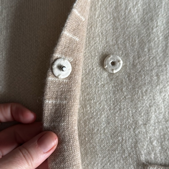 Schweitzer 100% Cashmere cardigan- thick Cream M - Picture 7 of 8